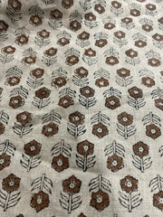 Rilith Block Print Handloom Linen Fabric